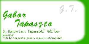 gabor tapaszto business card